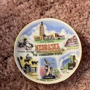 Nebraska Souvenir Plate